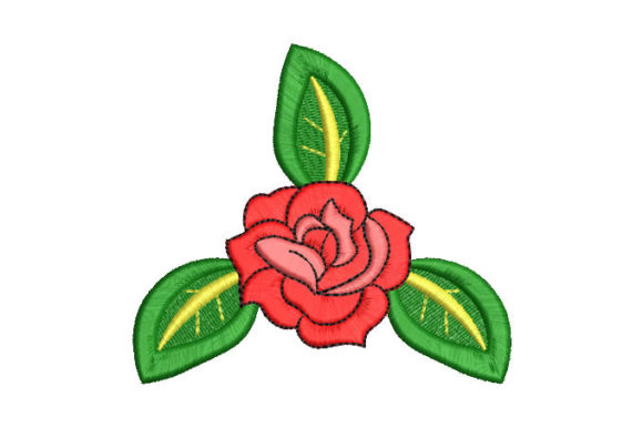 A Classic Rose Embroidery Design for Handmade Products