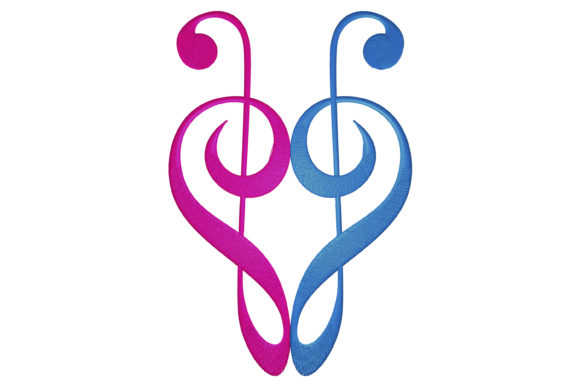 A Close Look at the Musical Note Embroidery Design