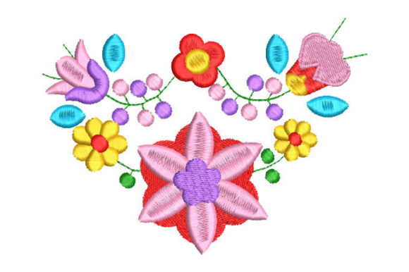 A Designer's Review: Colorful Spring Flowers Embroidery
