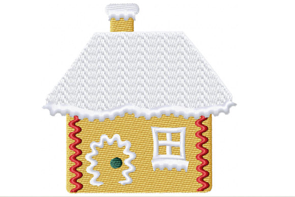 A Gingerbread House Embroidery Design for Sweet Holiday Projects