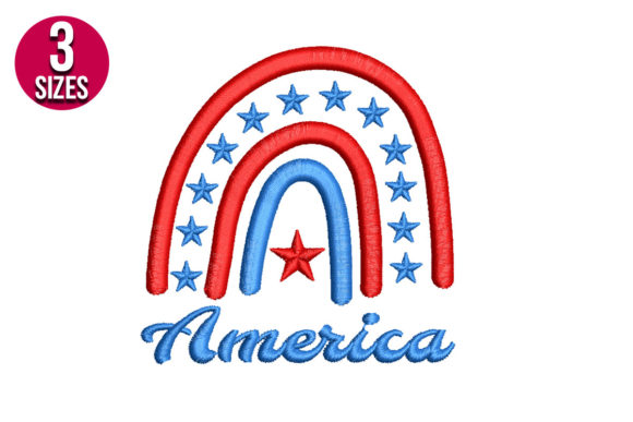 American Rainbow: A Stylishly Patriotic Embroidery Design