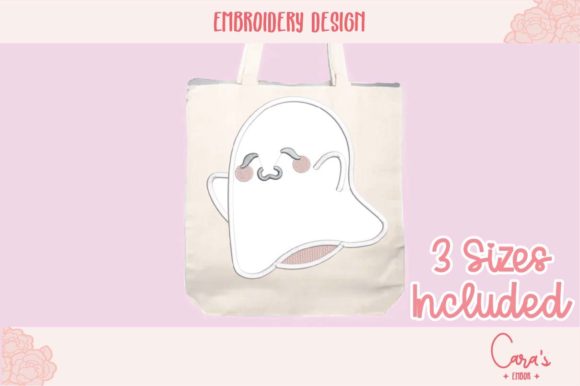 Happy Ghost Applique: A Professional Design Review for Business Merch
