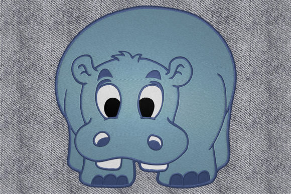 Hippopotamus Embroidery Design for Craft Fair Success