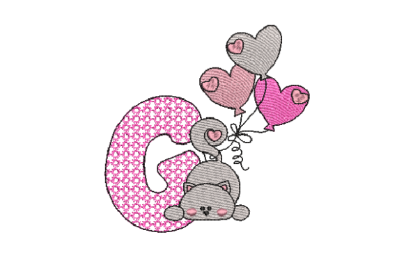 Letter G Cat Sketch Embroidery Design Review for Craft Fair Success