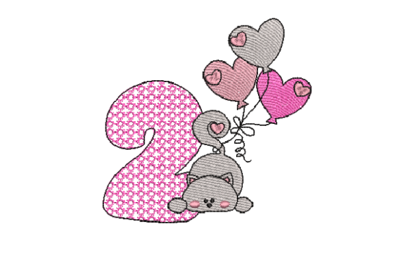 Number 2 Cat Sketch: A Cozy, Hand-Drawn Embroidery Gem