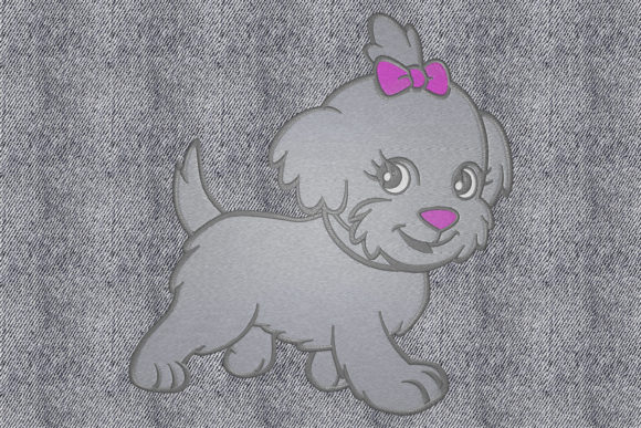 Testing the Little Dog Embroidery Design for Real Projects