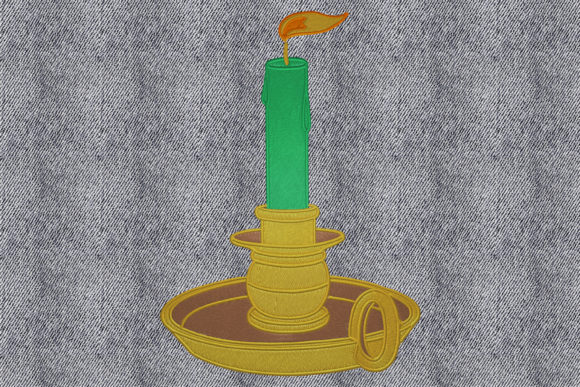 The Old Candle Embroidery Design: A Warm Glow for Handmade Gifts